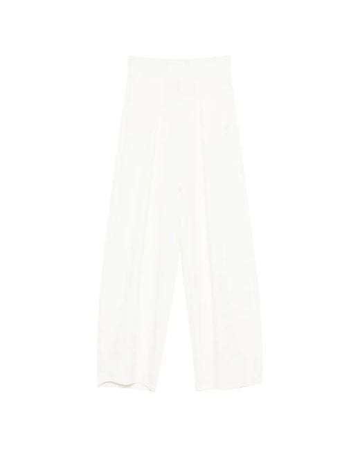 Deha White Elastic-Waist Track Pants