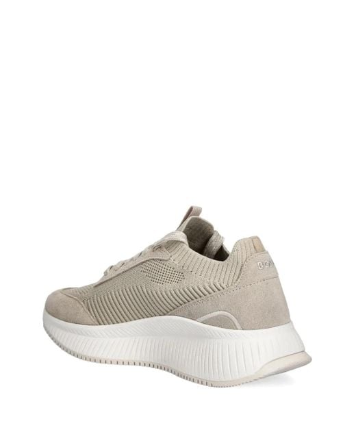 Boss Natural Mesh Suede Sneakers