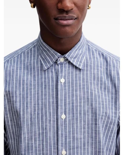 Marc O' Polo Blue Striped Buttoned Shirt for men