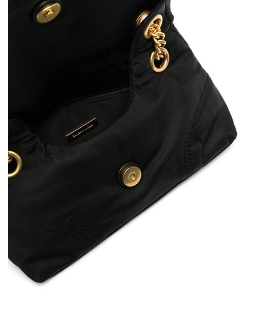 Bimba Y Lola Black Logo-lettering Shoulder Bag
