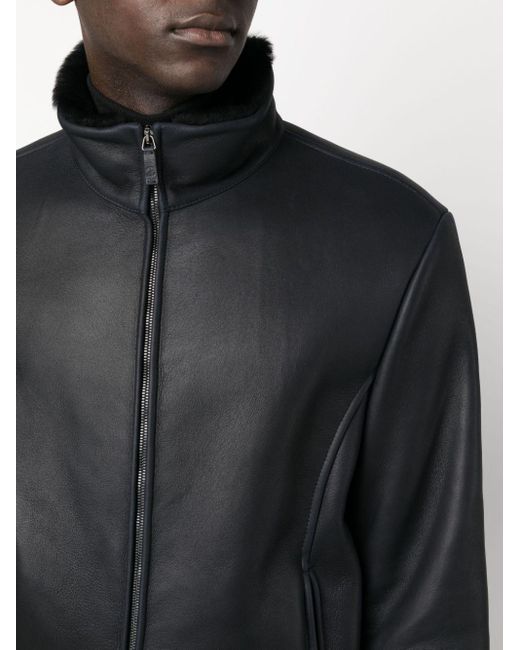 Giorgio Armani Black Textured Jacket for men