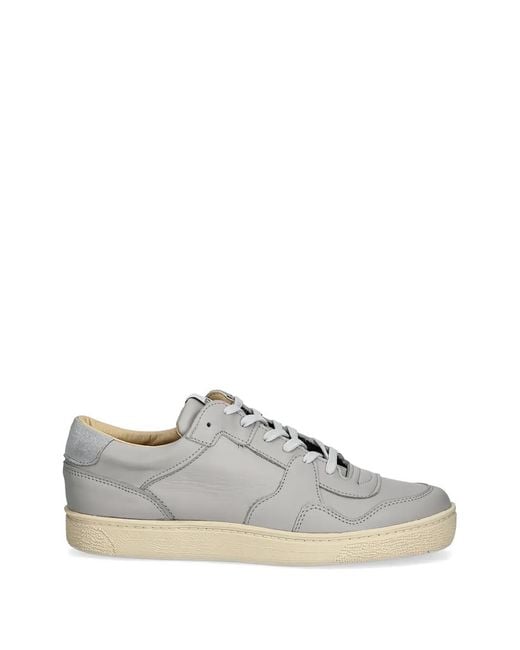 Novesta White Panelled Leather Sneakers for men