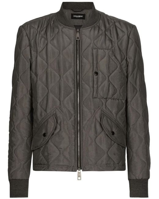 Dolce & Gabbana Black Nylon Bomber Jacket for men