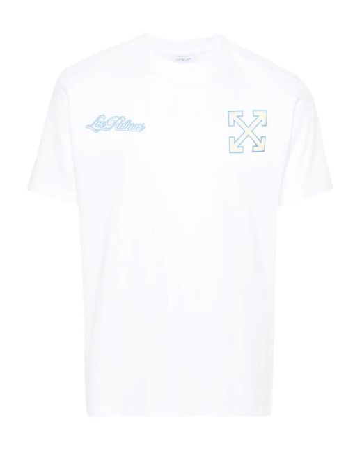 Off-White c/o Virgil Abloh Las Palmas T-Shirt in White for Men | Lyst