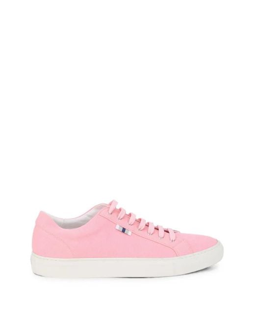 Fedeli Pink Cotton-Canvas Sneakers for men