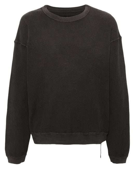 Kapital Black Drop-Shoulder Cotton Sweatshirt for men