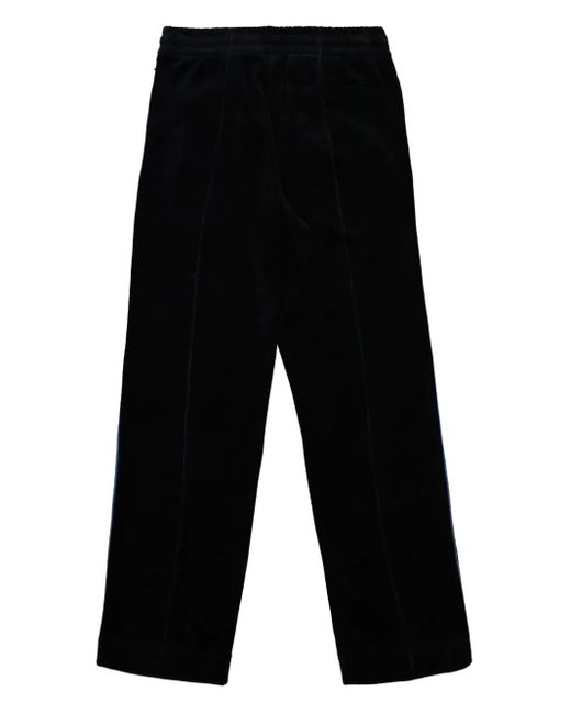 Casablanca Black Side-Stripe Velour Track Pants for men