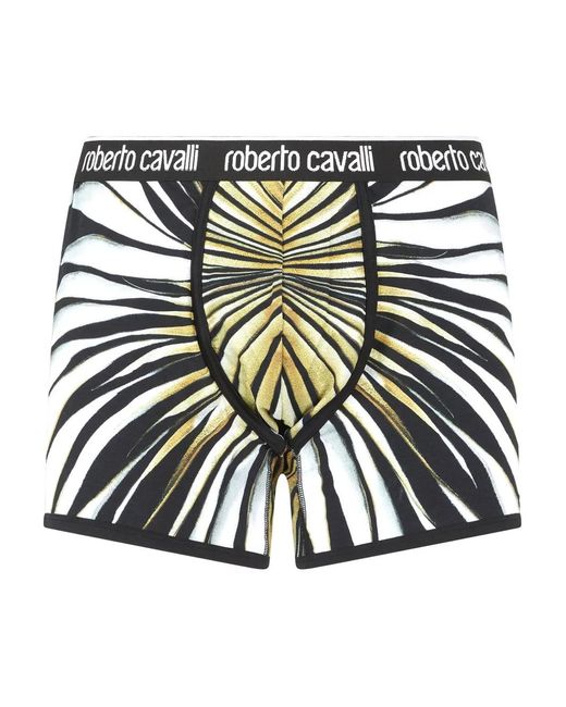 Roberto Cavalli White Print Boxers for men