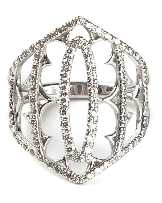 Loree Rodkin Metallic And Diamond Pavé Shield Ring