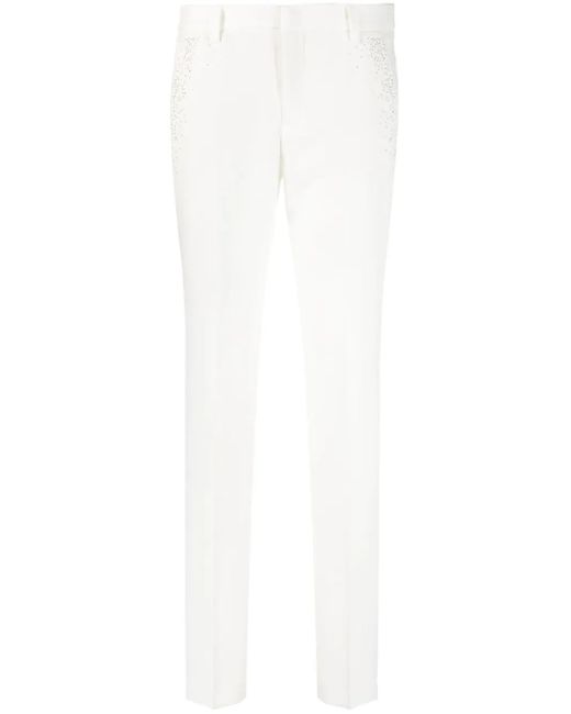 Zadig & Voltaire White Prune Rhinestones-Studded Trousers