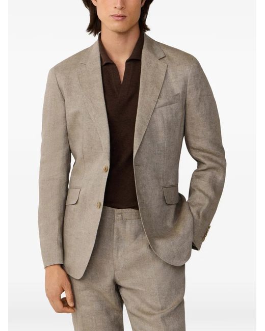 Hackett Natural Delave Hopsack Blazer for men
