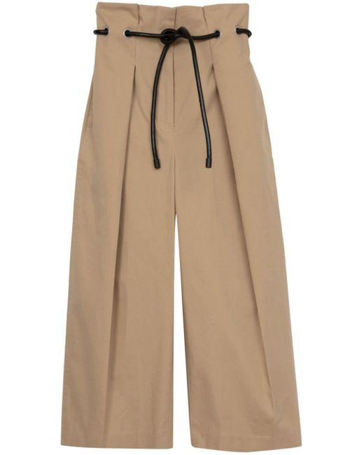 3.1 Phillip Lim Natural Wide-leg Cropped Trousers