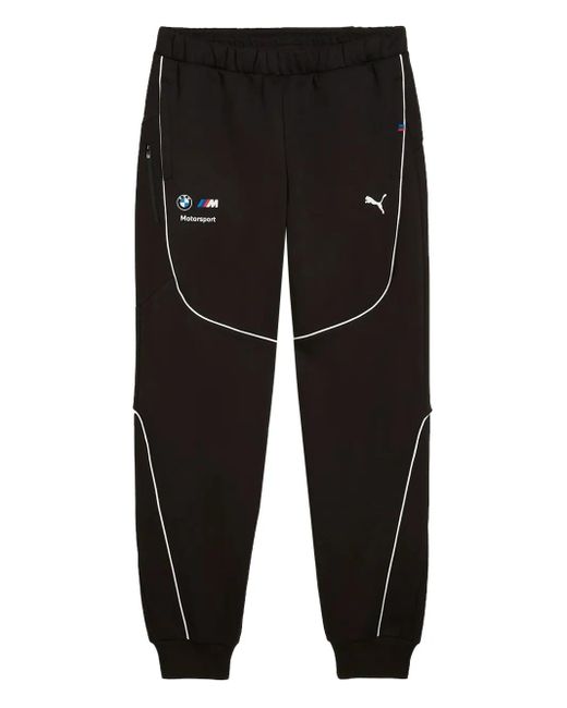 PUMA Black X Bmw M Motorsports Piped-Trim Track Pants for men