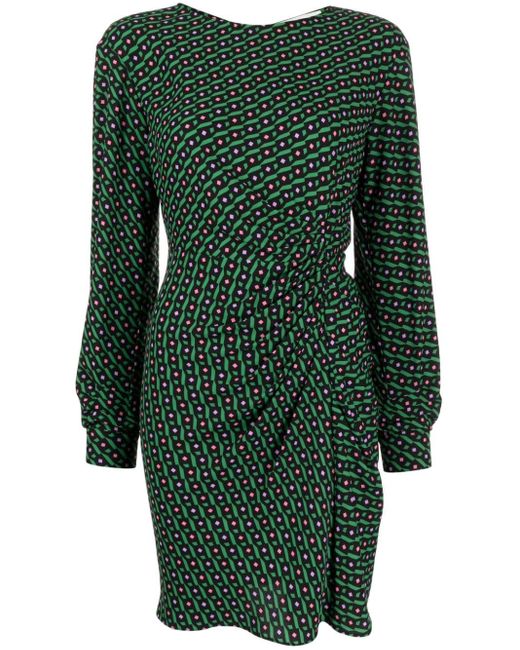 Robe courte Coraline à imprimé géométrique Diane von Furstenberg en coloris Green