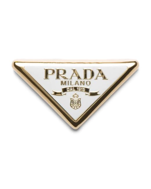 Prada Metallic Logo-Design Scarf Clip