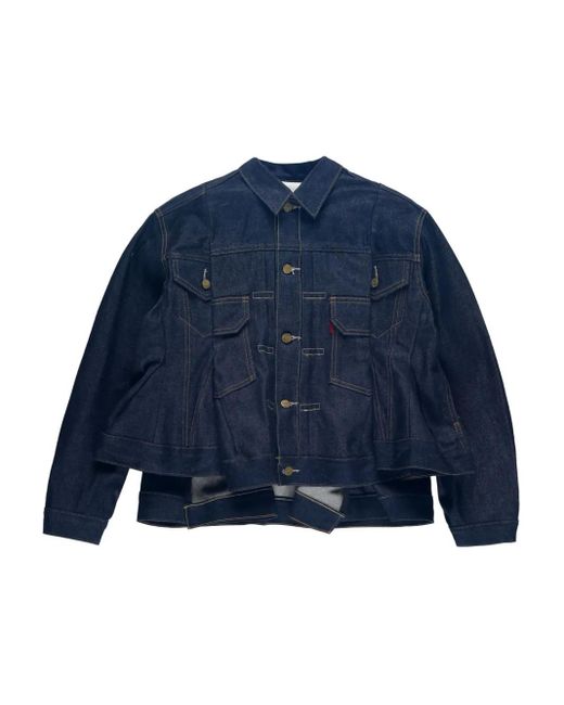 Chaqueta vaquera plisada de x Levi's Sacai de color Blue