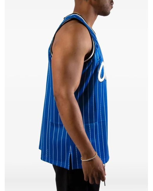 Mitchell & Ness Blue Pinstripe Jersey for men