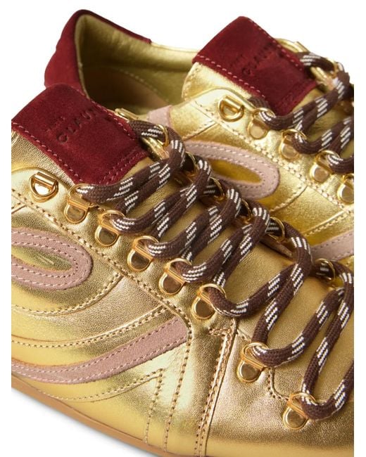Claudie Pierlot Brown Swing Golden Trainers