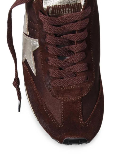 Golden Goose Deluxe Brand Brown Marathon Star-Patch Sneakers