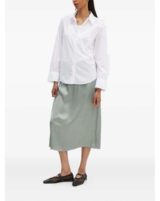 Marc O' Polo Green Slip Midi Skirt