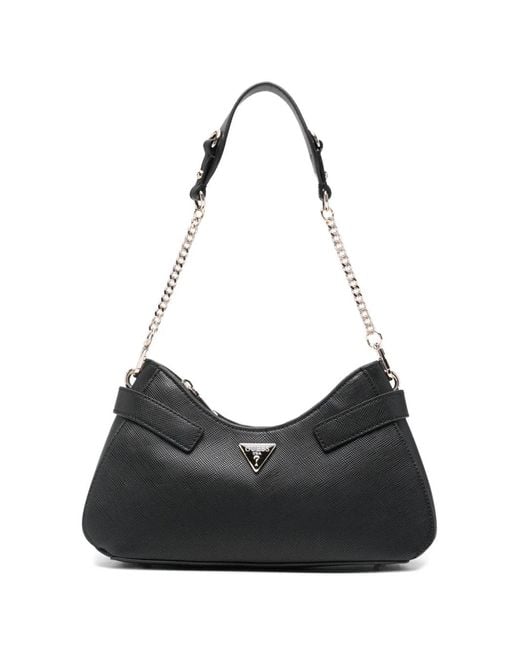 Guess Black Serenova Chain-Strap Shoulder Bag