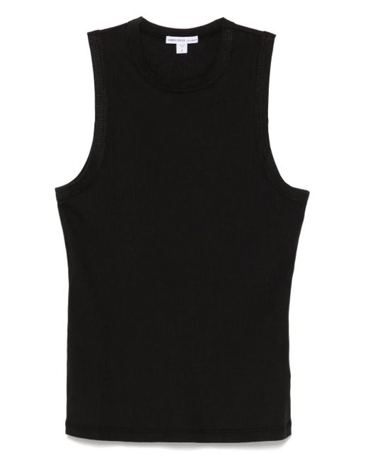 James Perse リブ タンクトップ Black