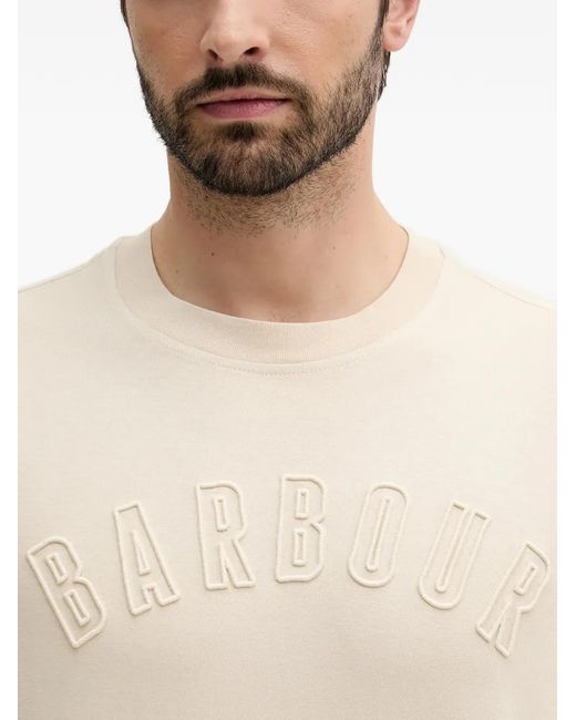 Barbour Blue Logo-Embossed T-Shirt for men