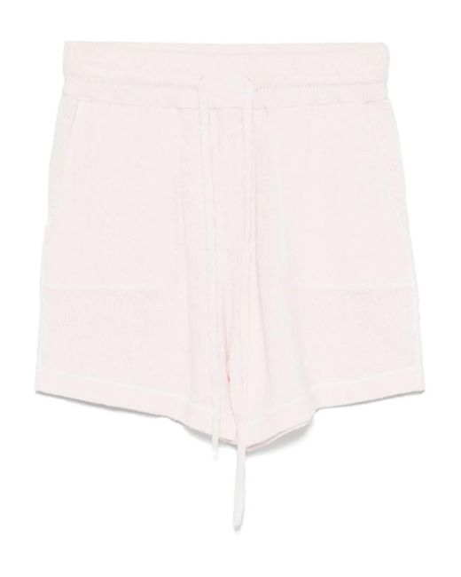 Roberto Collina Pink Cotton-Blend Shorts