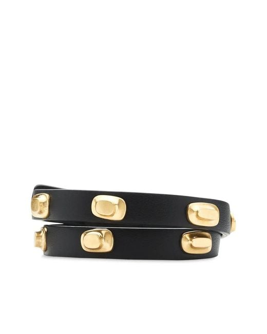 Bracciale Con Borchie di Ferragamo in Black