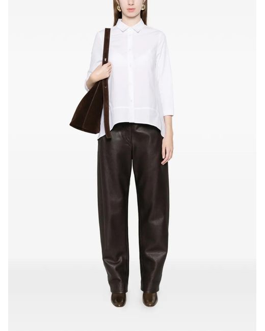 Whyci White Button-Up Shirt