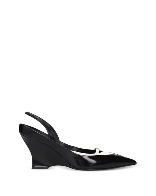 Givenchy Black 4G Logo Wedge Sandals