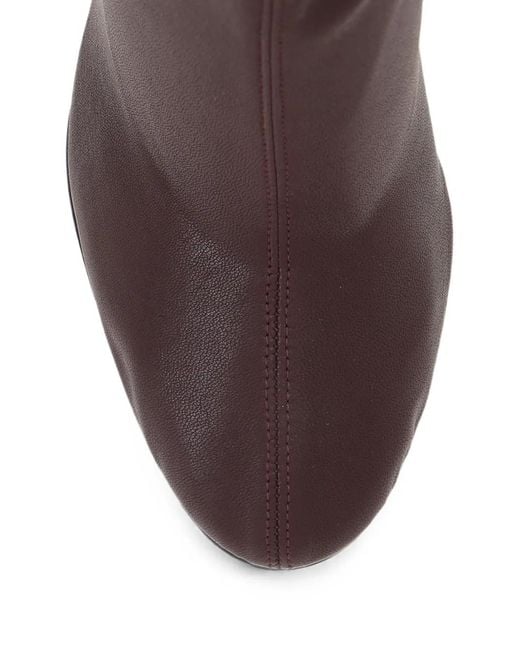 ALEVI Brown Daria Almond-Toe Ankle Boots