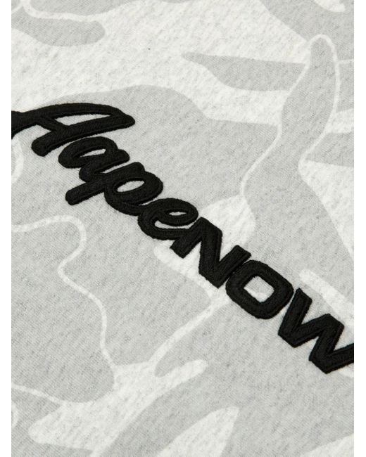 Aape By A Bathing Ape Gray Camouflage-Print T-Shirt for men