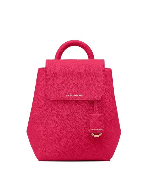 Maison De Sabre Pink Mini Soft Leather Backpack