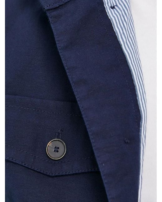 Veste Boutonnée À Poches À Rabat Sisley pour homme en coloris Blue