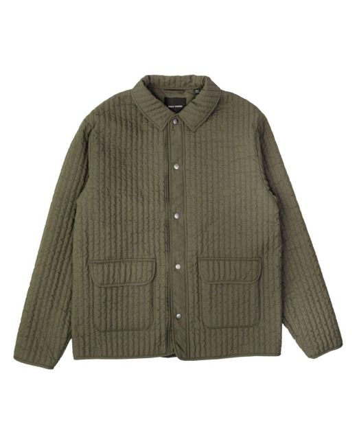 Daily Paper Green Zyer Quilted Jacket for men