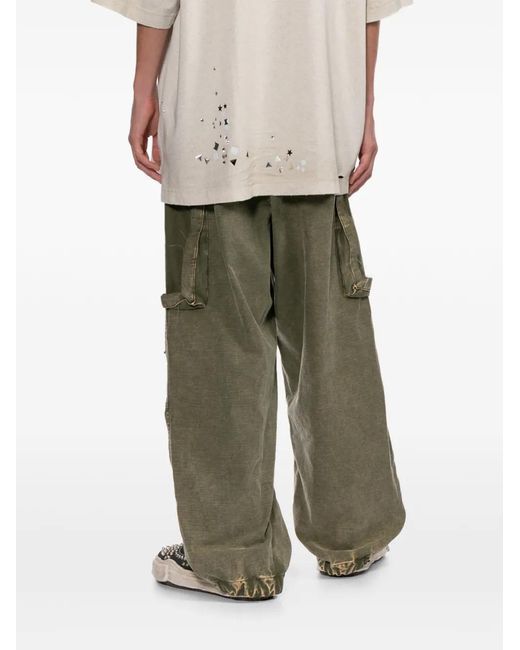 Maison Mihara Yasuhiro Green Cotton Cargo Pants for men