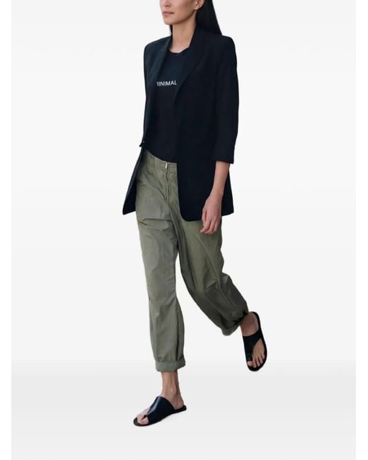 Minimum Green Naomi Elasticated-Waistband Trousers