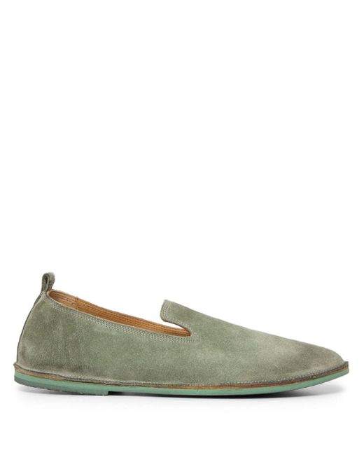 Marsèll Green Strasacco Suede Loafers