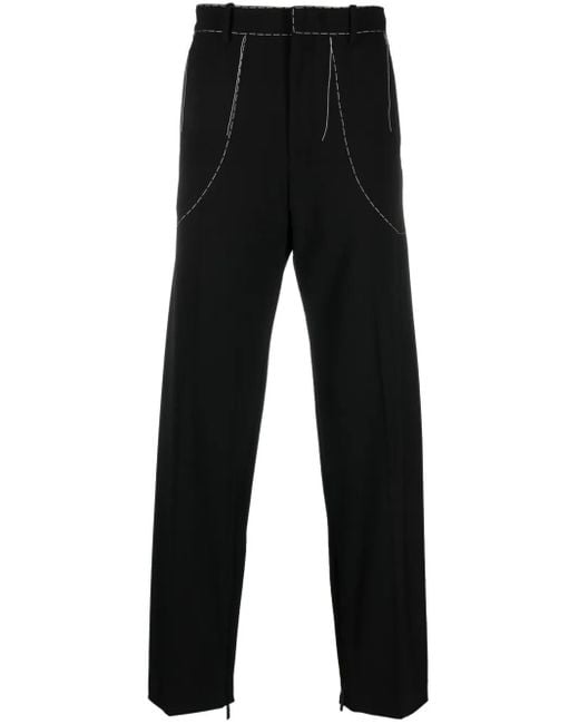 Off-White c/o Virgil Abloh Black Stitch Tailored Trousers for men