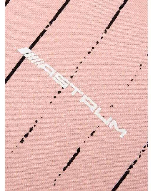 Astrum Pink Imagination Football Pinstriped Polo Sweatshirt for men