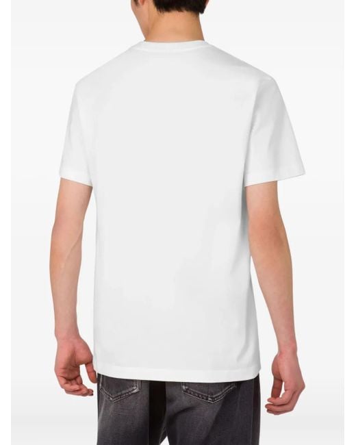 Moschino White Cotton Jersey T-Shirt for men
