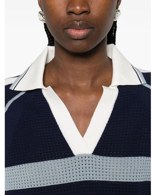 P.A.R.O.S.H. Blue Renfield Short-Sleeve Knitted T-Shirt