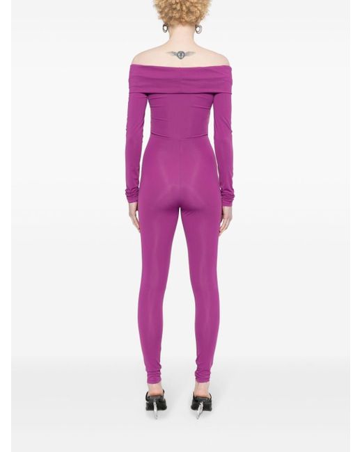 ANDAMANE Pink Kendall Off-shoulder Jumpsuit