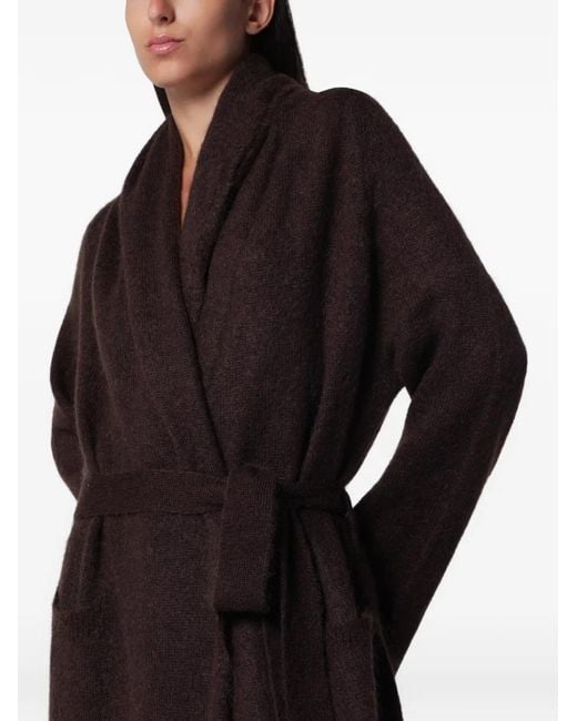ANDAMANE Black Vika Belted Knitted Coat