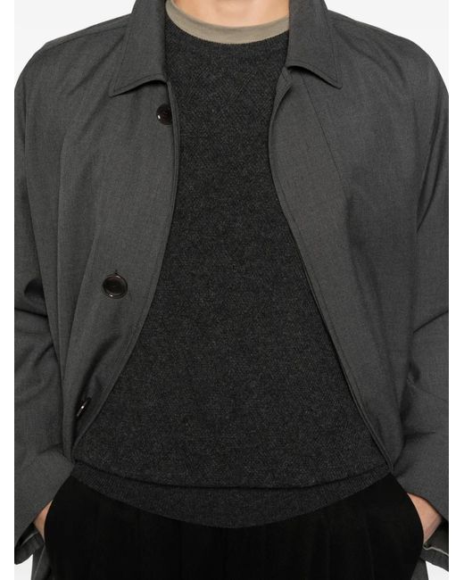 Canali Black Crew-Neck Sweater for men