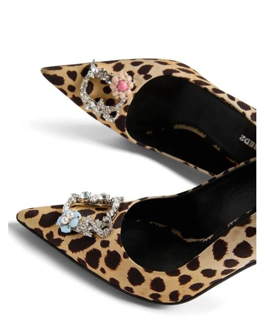 DSquared² Metallic Leopard-Print Pointed-Toe Pumps