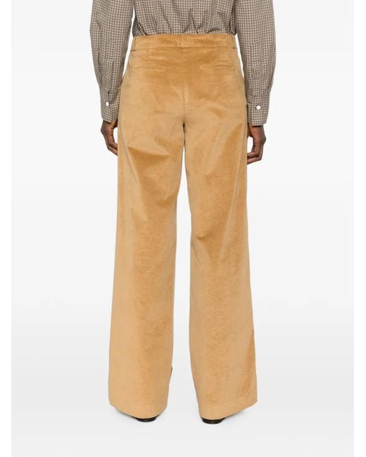 19.61 MILANO White Velvet Wide-Leg Trousers