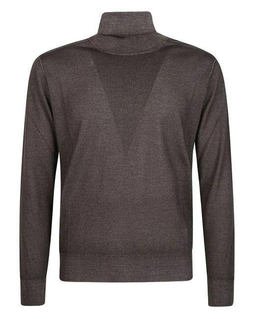 Altea Gray Turtleneck Wool Sweater for men