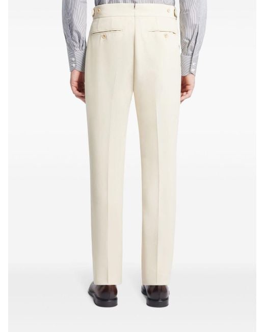 Pantalones de vestir rectos Tom Ford de hombre de color White
